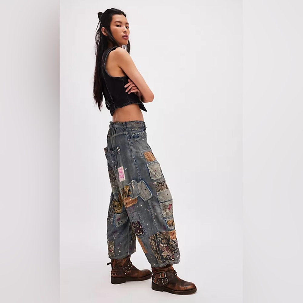 Magnolia Pearl x Free People Dani Patchwork Jeans - Picture 3 of 15